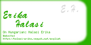 erika halasi business card